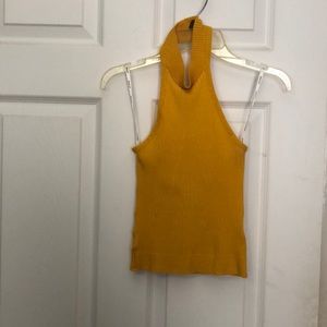 Mustard yellow halter top
